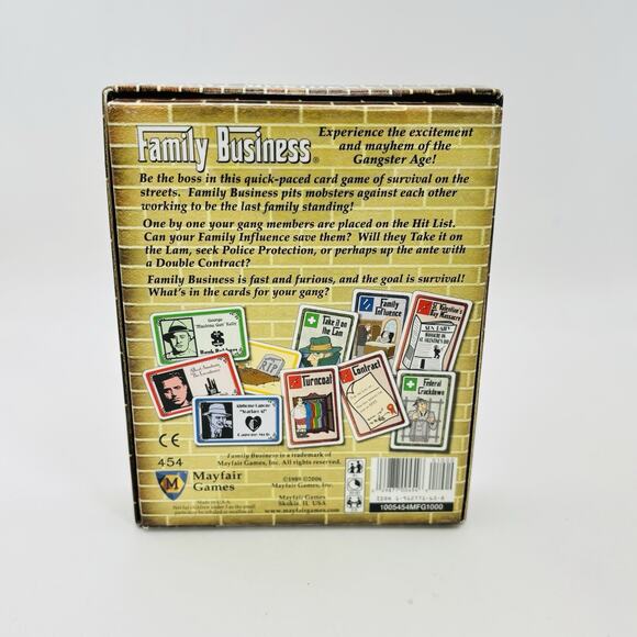 Original Family Business Mob Vengeance Gangster Card Game Mayfair Complete - Picture 15 of 16